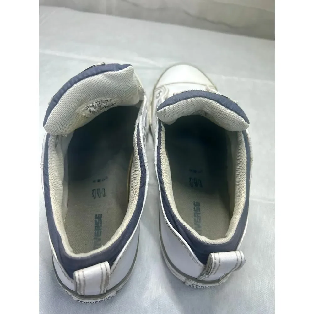Converse All Star White Leather Low Top Junior Size 5
